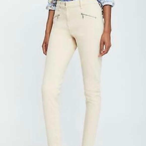 J McLaughlin Baxter Natural Ankle Zip Skinny Jeans Size 2 - Picture 1 of 9